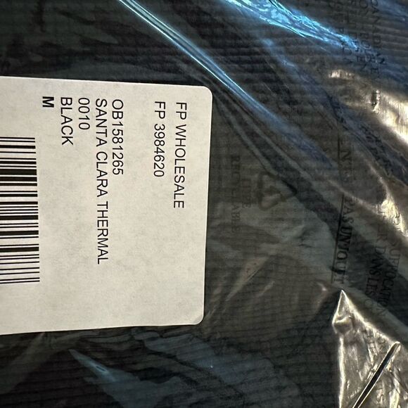 Free People Santa Clara thermal black NWT - Picture 9 of 10